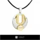 3D CAD Pearl Pendant with Letter U Home, Bijoux 3D CAO, Pendentifs 3D CAO, Pendentifs Lettre 3D, Pendentifs de Perles 3D