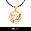 3D CAD Pearl Pendant with Letter W