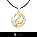 3D CAD Pearl Pendant with Letter Z