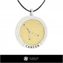 3D CAD Cancer Zodiac Constellation Pendant