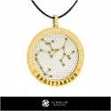 3D CAD Sagittarius Zodiac Constellation Pendant