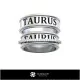 3D CAD Wedding Ring With Taurus Zodiac Home, Bijuterii 3D , Inele 3D CAD, Verighete 3D