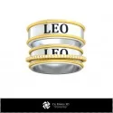 3D CAD Wedding Ring With Leo Zodiac
