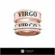 3D CAD Wedding Ring With Virgo Zodiac Home, Bijuterii 3D , Inele 3D CAD, Verighete 3D