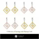3D CAD Collection of Earrings with Playing Cards