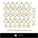 3D CAD Collection of Pearl Pendants with Letters