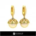 3D CAD Pearl Earrings