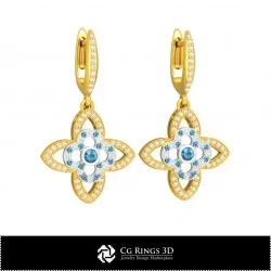 3D CAD Earrings Home, Bijoux 3D CAO, Boucles D'oreilles 3D CAO, Boucles D'oreilles 3D 