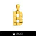 3D CAD Pendant With Letter B