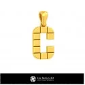 3D CAD Pendant With Letter C