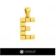3D CAD Pendant With Letter E Home, Bijuterii 3D , Pandative 3D CAD, Pandativ cu Litere 3D 