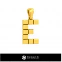 3D CAD Pendant With Letter E