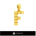 3D CAD Pendant With Letter F