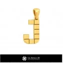 3D CAD Pendant With Letter J