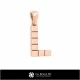 3D CAD Pendant With Letter L Home, Bijuterii 3D , Pandative 3D CAD, Pandativ cu Litere 3D 