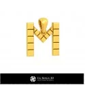 3D CAD Pendant With Letter M
