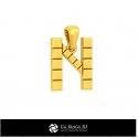 3D CAD Pendant With Letter N