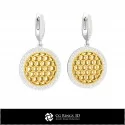 3D CAD Hexagon Earrings