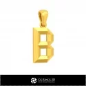 3D CAD Pendant With Letter B