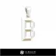 3D CAD Pendant With Letter B Home, Bijoux 3D CAO, Pendentifs 3D CAO, Pendentifs Lettre 3D