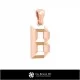 3D CAD Pendant With Letter B Home, Bijuterii 3D , Pandative 3D CAD, Pandativ cu Litere 3D 