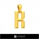 3D CAD Pendant With Letter K