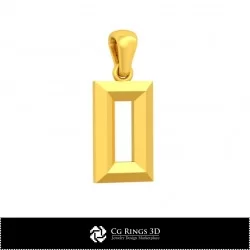 3D CAD Pendant With Letter O Home, Jewelry 3D CAD, Pendants 3D CAD , 3D Letter Pendants