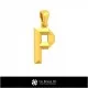 3D CAD Pendant With Letter P Home, Bijoux 3D CAO, Pendentifs 3D CAO, Pendentifs Lettre 3D
