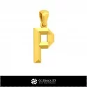3D CAD Pendant With Letter P