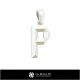 3D CAD Pendant With Letter P Home, Bijoux 3D CAO, Pendentifs 3D CAO, Pendentifs Lettre 3D