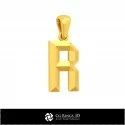 3D CAD Pendant With Letter R