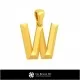 3D CAD Pendant With Letter W Home, Bijoux 3D CAO, Pendentifs 3D CAO, Pendentifs Lettre 3D