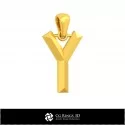 3D CAD Pendant With Letter Y