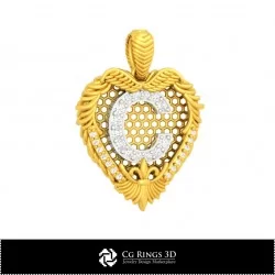 3D CAD Pendant With Letter C Home, Jewelry 3D CAD, Pendants 3D CAD , Vintage Jewelry 3D CAD , 3D Diamond Pendants, 3D Letter Pe