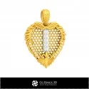 3D CAD Pendant With Letter I