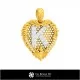 3D CAD Pendant With Letter K Home, Jewelry 3D CAD, Pendants 3D CAD , 3D Letter Pendants