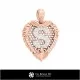 Pendant With Letter S - 3D CAD Home, Bijuterii 3D , Pandative 3D CAD, Pandativ cu Litere 3D 