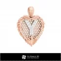 Pendant With Letter Y - 3D CAD