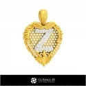 Pandativ cu litera Z-3D CAD Bijuterii