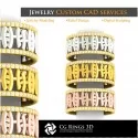 Ring With Piesces Zodiac - 3D CAD