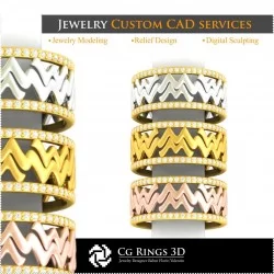 Ring With Aquarius Zodiac - 3D CAD Home, Bijuterii 3D , Inele 3D CAD, Verighete 3D, Inele Prieteni pe Vecie 3D