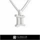 Pandativ Zodia Gemeni - 3D CAD Home, Bijuterii 3D , Pandative 3D CAD, Pandativ cu Zodii 3D, Pandativ Copii 3D