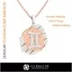 Gemini Zodiac Pendant - 3D CAD Home, Bijoux 3D CAO, Pendentifs 3D CAO, Bijoux Vintage 3D CAO, Pendentifs du Zodiaque 3D, Bijoux 