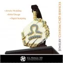 Libra Zodiac Pendant - 3D CAD