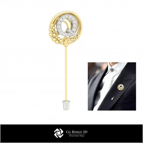 3D Brooch With Letter Q Home, Bijoux 3D CAO, Broches 3D CAO, Broche de Baton 3D
