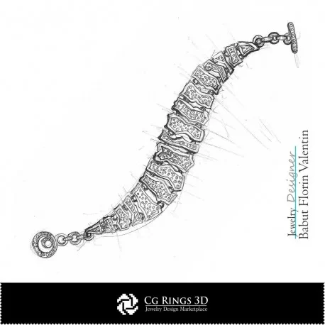 Mihaela Bracelet Sketch-Jewelry Design Jewelry Sketches