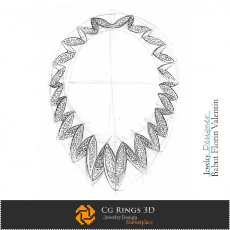 Necklace Sketch-Jewelry Design Jewelry Sketches