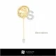 3D Brooch With Letter S Home, Jewelry 3D CAD, Brooches 3D CAD , 3D Brooch Stick Pin