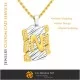 Pendant With Letter N - 3D CAD Jewelry 3D CAD, Pendants 3D CAD , Vintage Jewelry 3D CAD , 3D Letter Pendants, 3D Retro Modern J