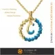 Pendant With Letter C - 3D CAD Jewelry 3D CAD, Pendants 3D CAD , 3D Letter Pendants